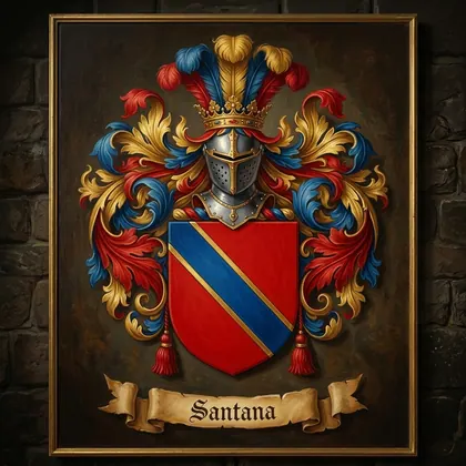 Brasão da família Santana / Santa Ana